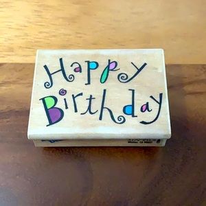 Delta Wooden Stamp Happy Birthday